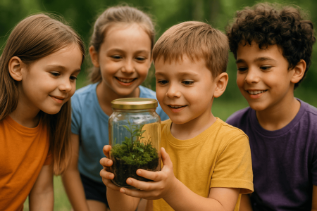 Ecosystem in a jar: children's workshop on the biodiversity of Vesuvius