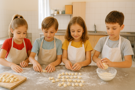Laboratorio di Cucina per le scuole: Pasta, Taralli e Pizza o Visita alla Fattoria