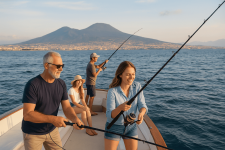 Boat excursions with sport fishing activities in the Gulf of Naples